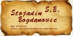 Stojadin Bogdanović vizit kartica